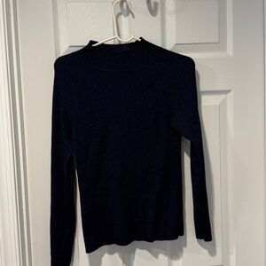 Banana Republic Midnight Blue shimmery mock turtleneck